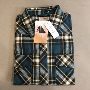 Ll bean overland performance flannel shirt- medium-tall